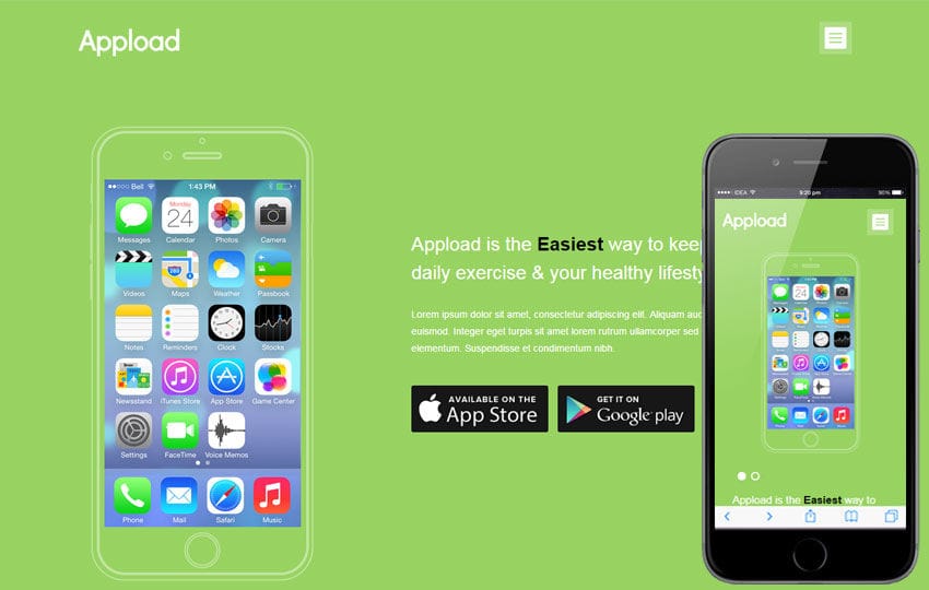 Mobile app design templates free download